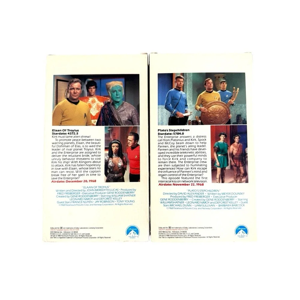 Lot of 11 Star Trek: The Original and Uncut TV Series Episodes VHS Tapes EUC